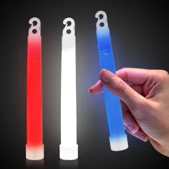 Discount Windy City Novelties Red, White & Blue 6" Glow Sticks