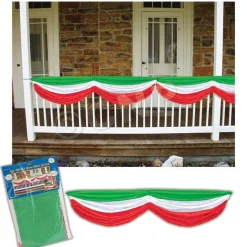 Best Windy City Novelties Red, White & Green Fabric Bunting Decoration