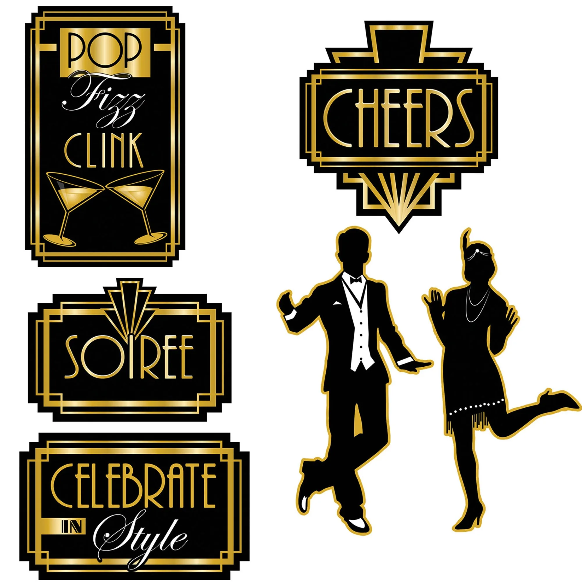 New Windy City Novelties Roaring 20's Cutouts
