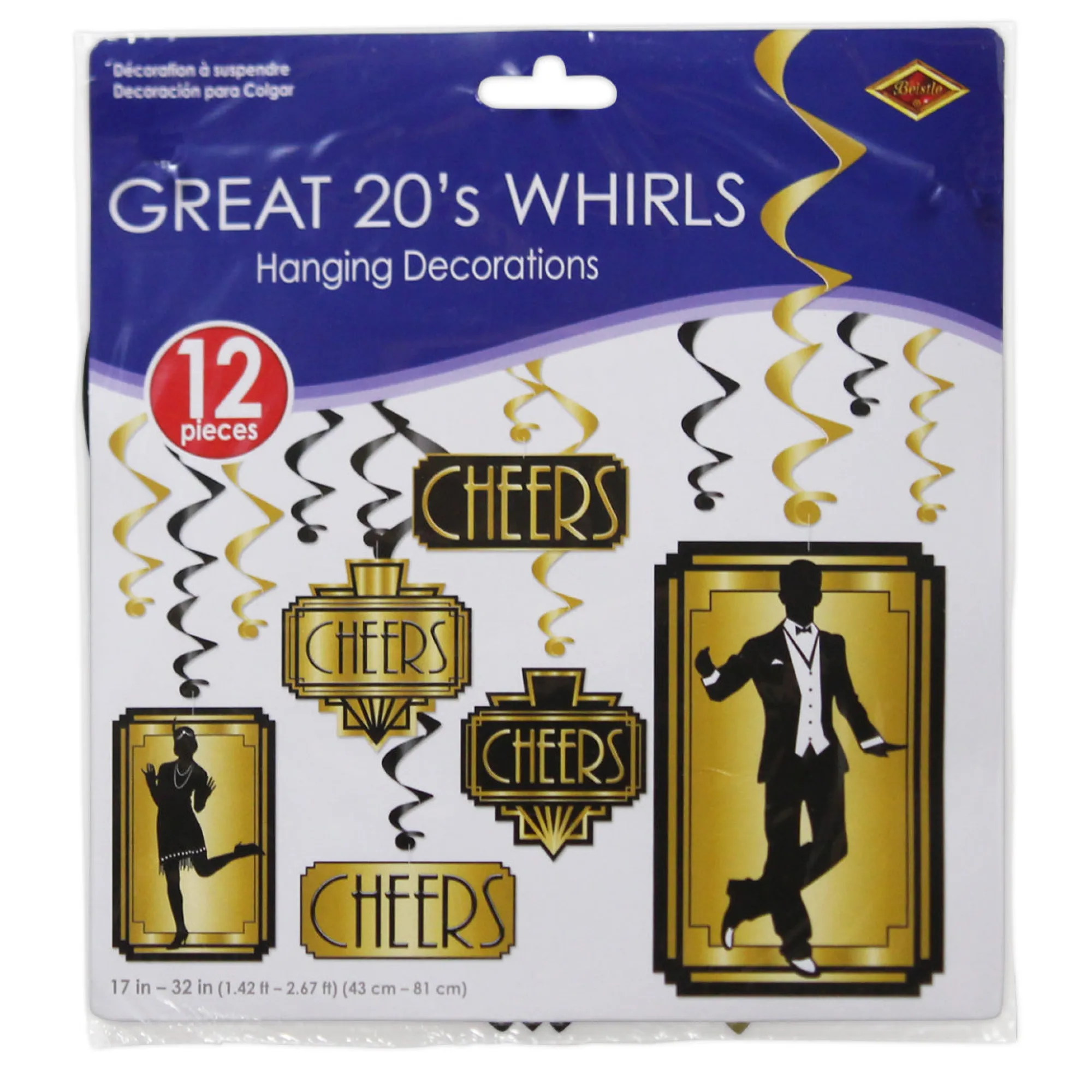 Clearance Windy City Novelties Roaring 20's Hanging Whirl Decorations