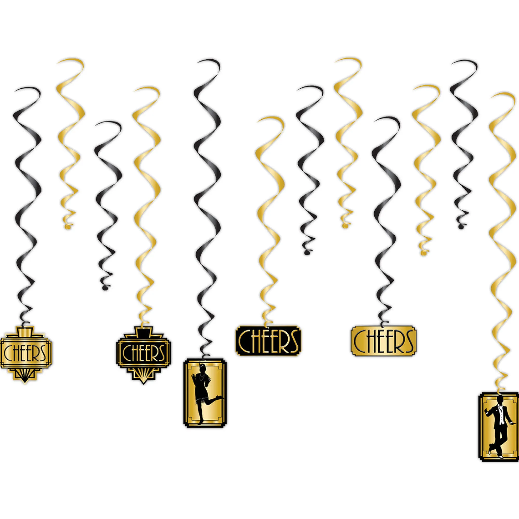Clearance Windy City Novelties Roaring 20's Hanging Whirl Decorations