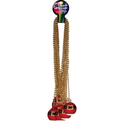 Sale Windy City Novelties Santa Belt Medallion 33" Bead Necklaces