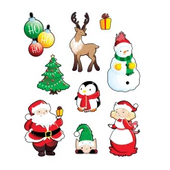 Online Windy City Novelties Santa & Friends Window Clings
