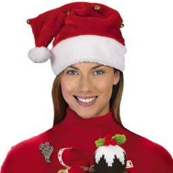Hot Windy City Novelties Santa Hat with Bells