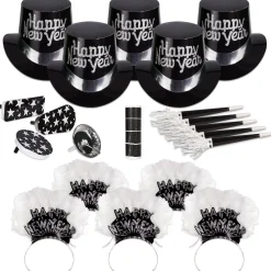 Sale Windy City Novelties Silver Grand New Year Party Kit For 50