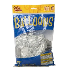 Windy City Novelties Silver Latex 12" Balloons