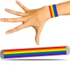 Hot Windy City Novelties Silver Rainbow Pride Slap Bracelets