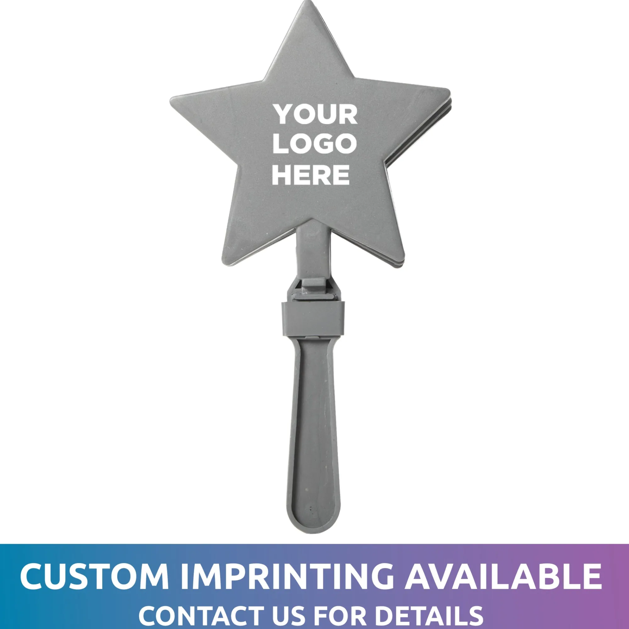 Clearance Windy City Novelties Star Hand Clappers Silver