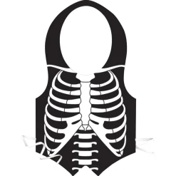 Discount Windy City Novelties Skeleton Rib Cage Vest