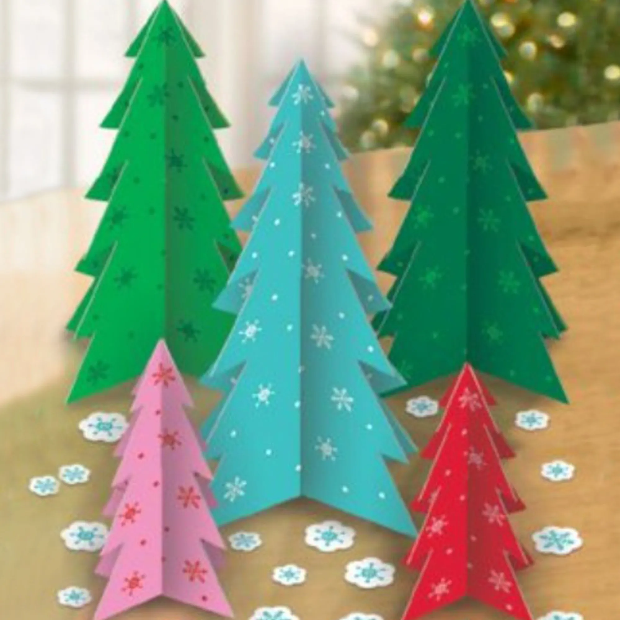 Best Windy City Novelties Slotted Colorful Paper Trees