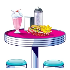Hot Windy City Novelties Soda Shop Table Props
