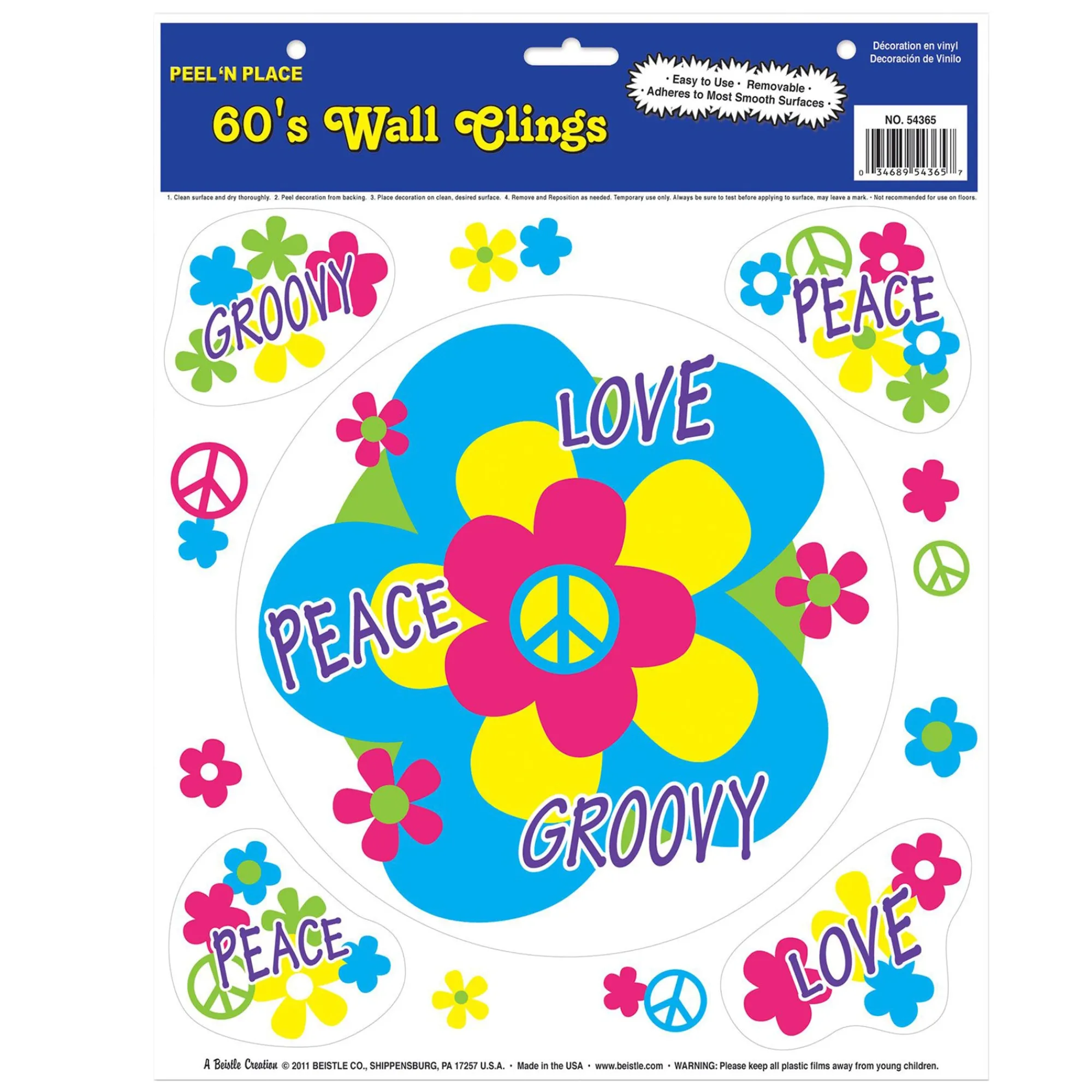Windy City Novelties 60s Retro Window Clings