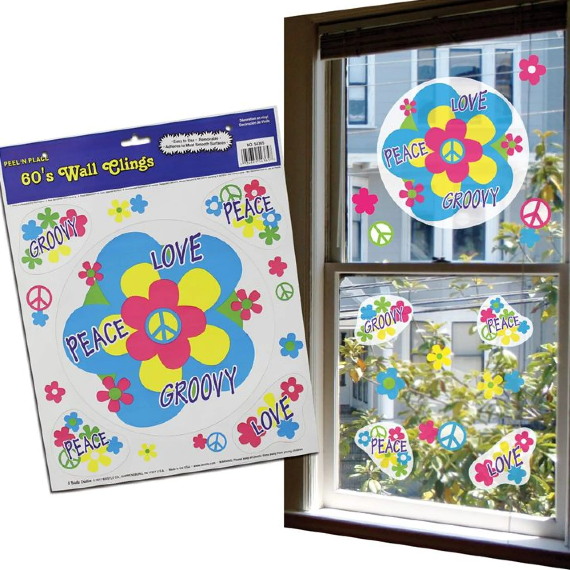 Windy City Novelties 60s Retro Window Clings