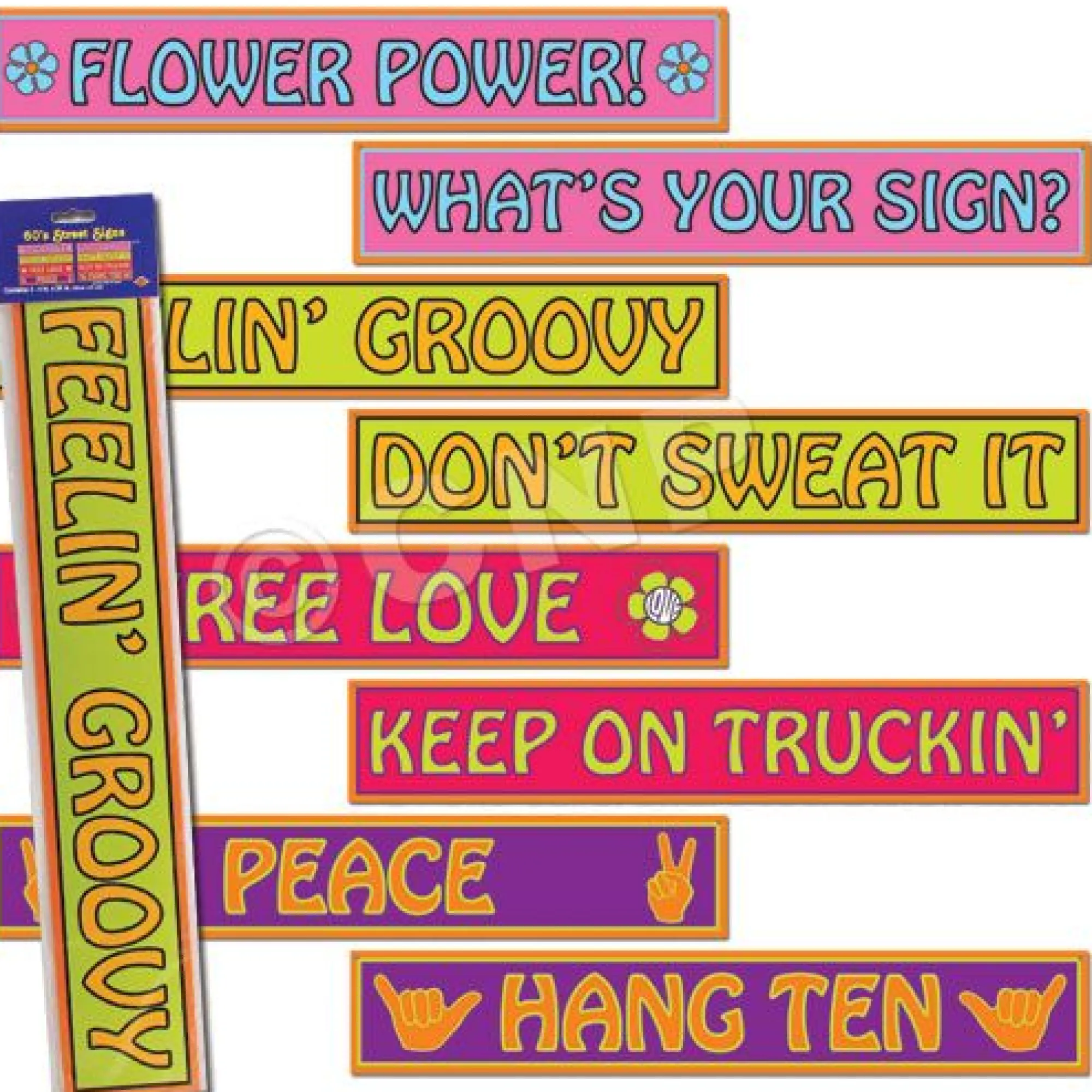 Clearance Windy City Novelties 60's Street Signs Cutouts