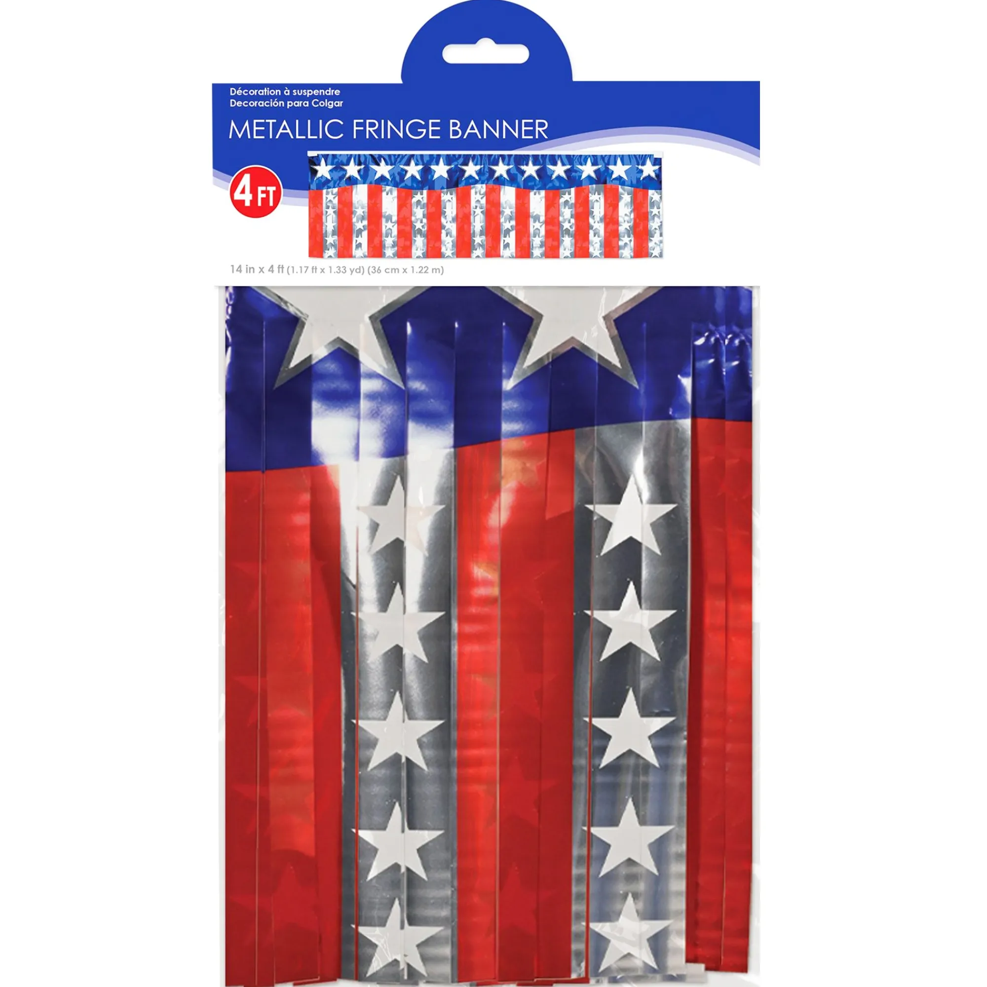 Hot Windy City Novelties Stars & Stripes Fringe Banner