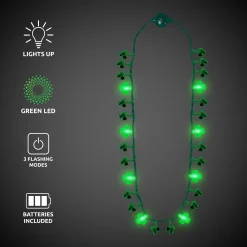 Outlet Windy City Novelties St. Patrick's Day LED Shamrock Necklaces Retail Display