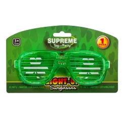 Best Windy City Novelties St. Patrick's Day LED Sunglasses Retail Hanging Display