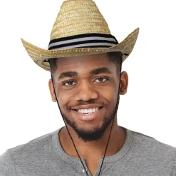 Online Windy City Novelties Straw Cowboy Hat with Strap