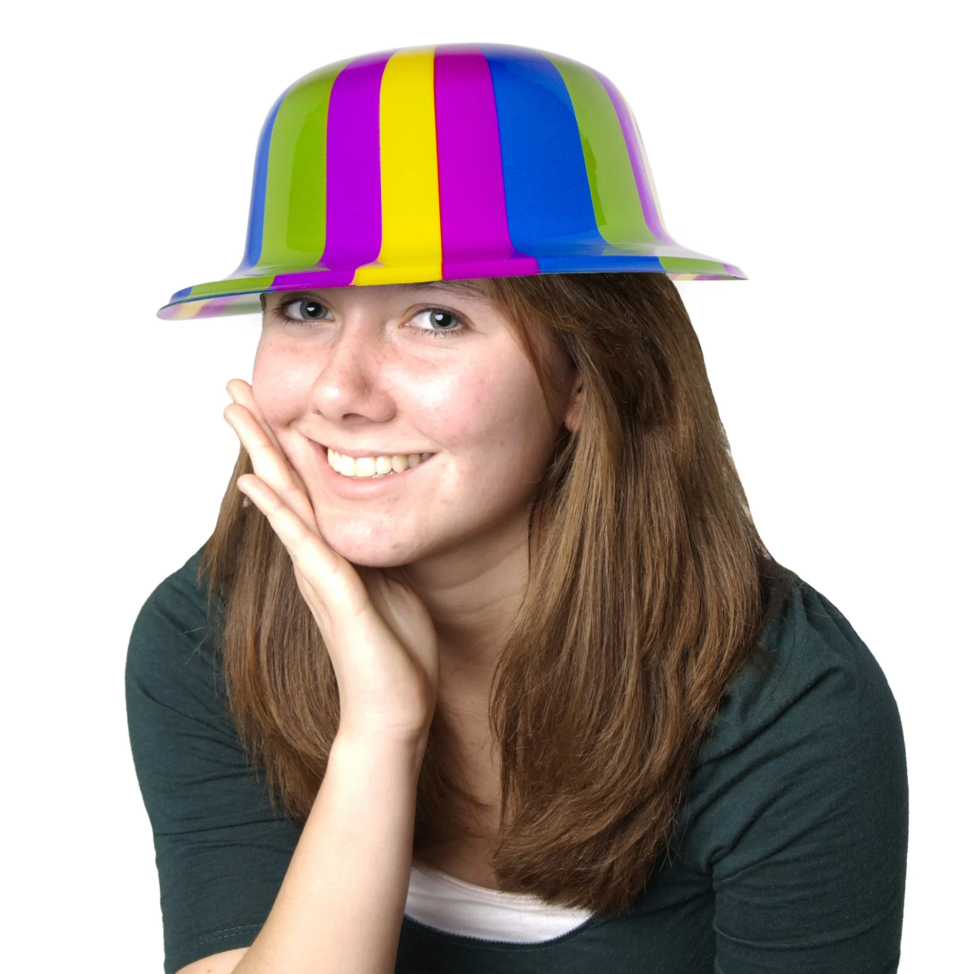 Hot Windy City Novelties Striped Derby Hats