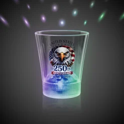 Best Windy City Novelties 250th Anniversary LED Disco Ball 8 oz. Rocks Glass
