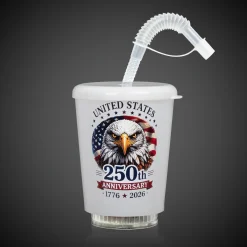 Best Windy City Novelties 250th Anniversary LED 12 oz. Cup with Straw