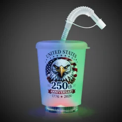 Best Windy City Novelties 250th Anniversary LED 12 oz. Cup with Straw