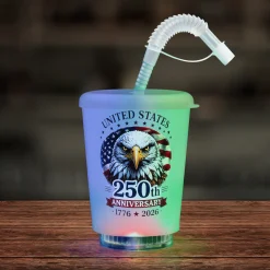 Best Windy City Novelties 250th Anniversary LED 12 oz. Cup with Straw