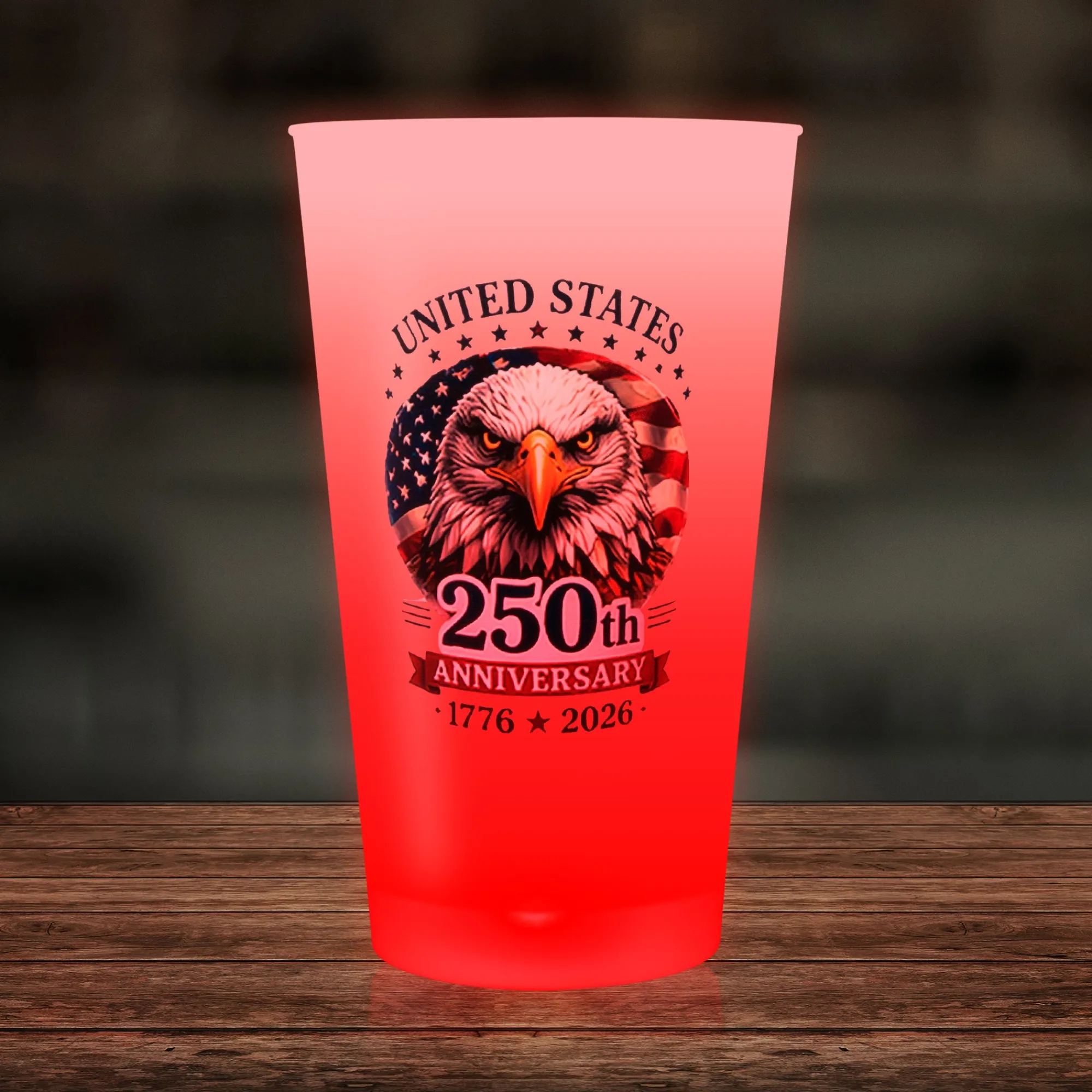 Clearance Windy City Novelties 250th Anniversary Red LED 16 oz. Cup