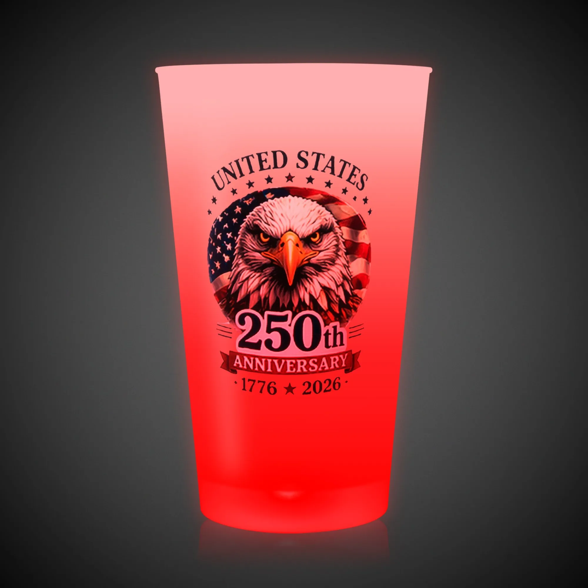Clearance Windy City Novelties 250th Anniversary Red LED 16 oz. Cup