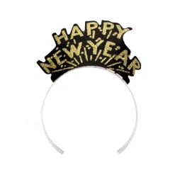 Clearance Windy City Novelties Tiffany Black & Gold New Year Party Kit for 10