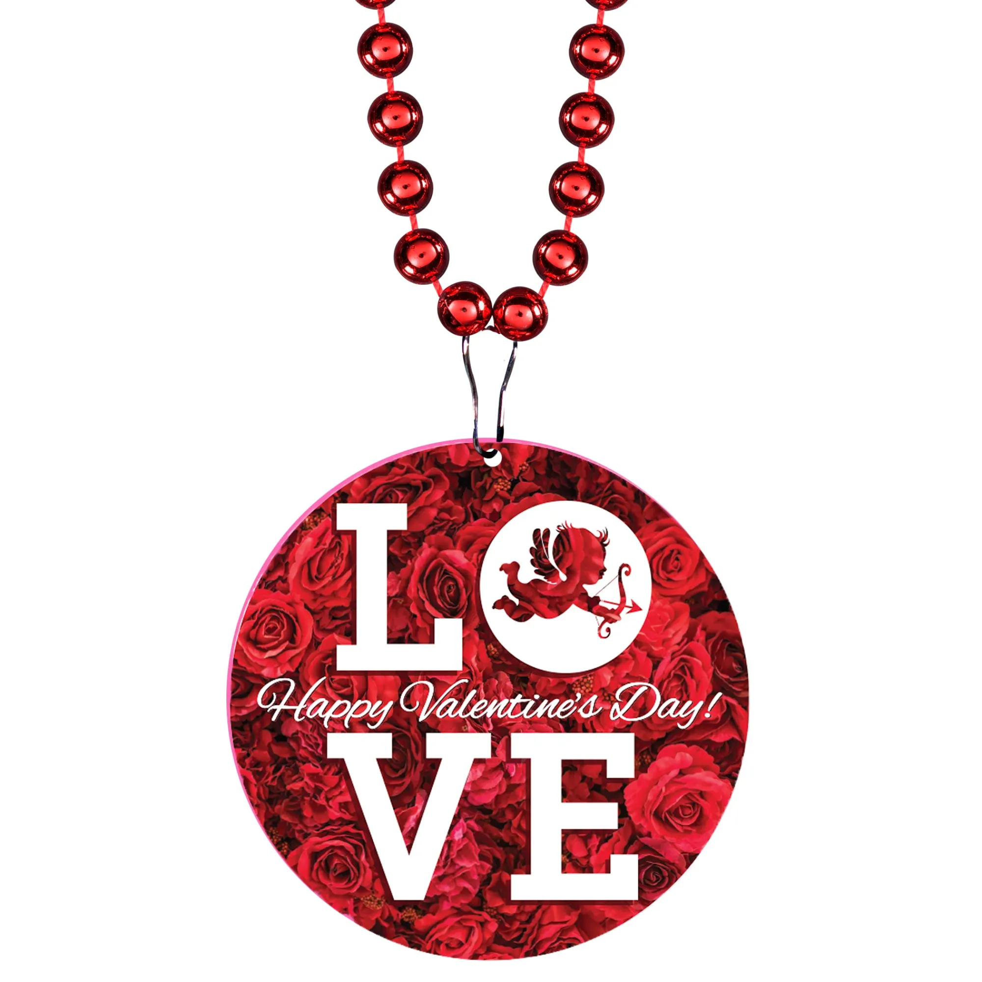 Online Windy City Novelties Valentine's Love Medallion Bead Necklaces