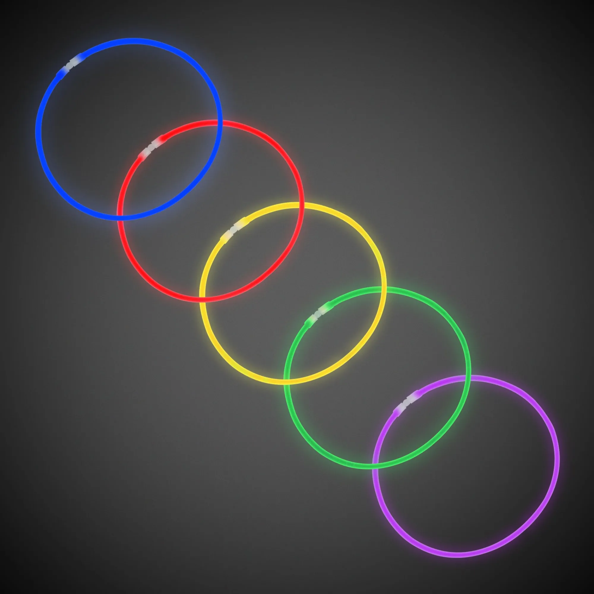 New Windy City Novelties Variety Pack 22" Glow Necklaces Assorted Colors