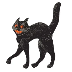 Best Windy City Novelties Vintage Halloween Black Cat Jointed Cutout