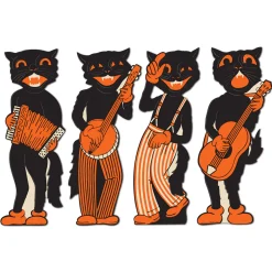 Discount Windy City Novelties Vintage Halloween Cat Band Cutouts