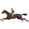 New Windy City Novelties Vintage Horse Racing Mini Cutouts