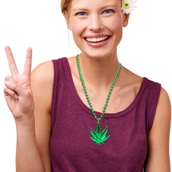 Outlet Windy City Novelties Weed Leaf 33" Bead Necklaces