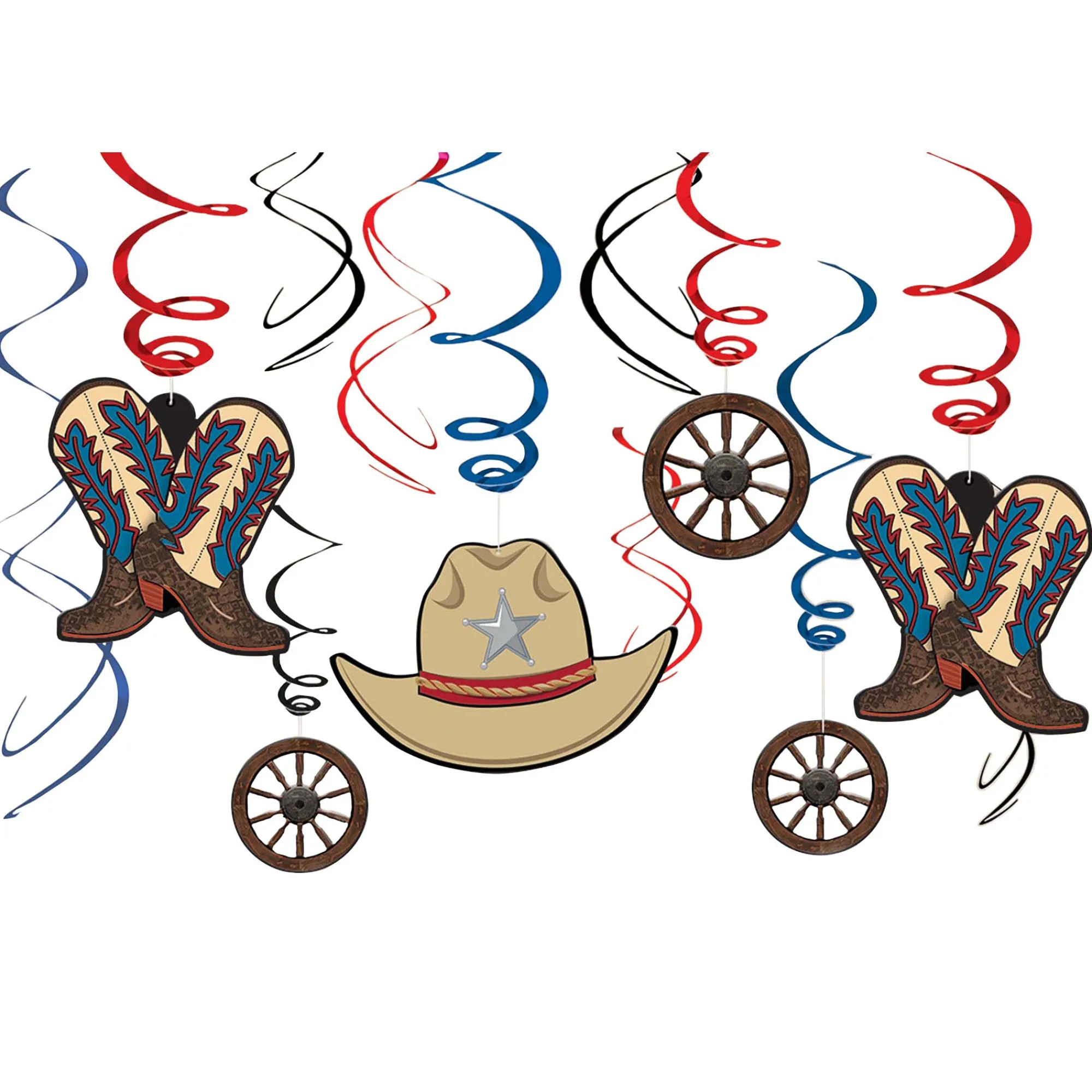 New Windy City Novelties Western Swirl Decorations