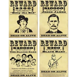 Best Windy City Novelties Western Wanted Signs
