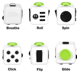 Sale Windy City Novelties White, Black & Green Focus Cube