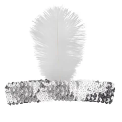 Online Windy City Novelties White Feather Headband