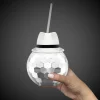 Sale Windy City Novelties White Fedora Hat Silver Disco Ball Cup with Straw