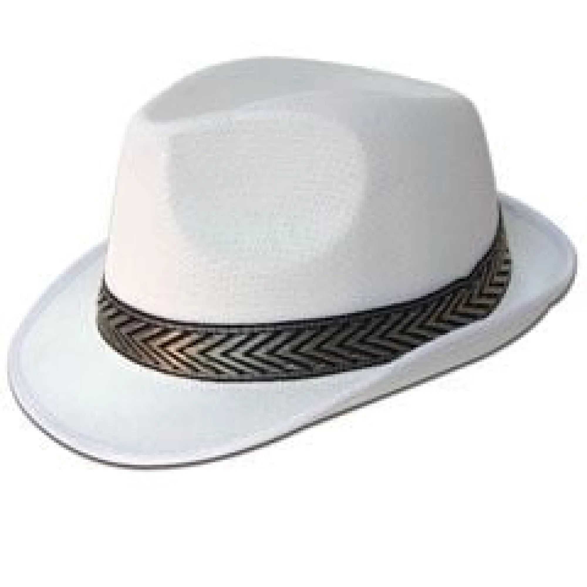 Outlet Windy City Novelties White Funky Fedora Hat