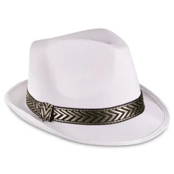 Outlet Windy City Novelties White Funky Fedora Hat