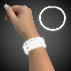 New Windy City Novelties 9" Glow Bracelets White