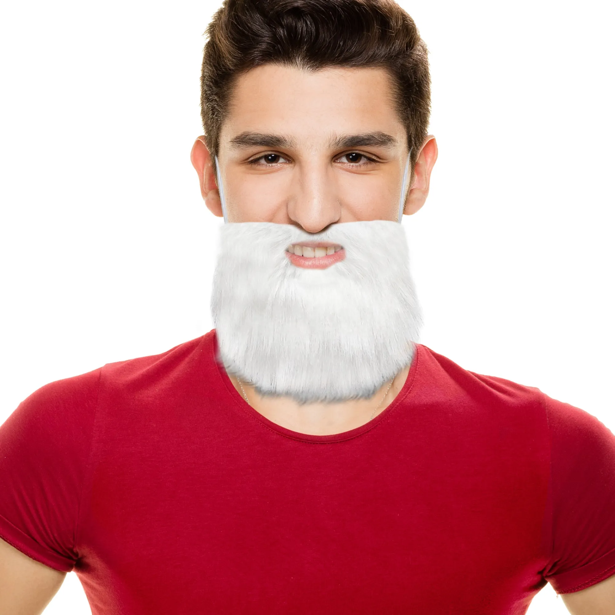 Clearance Windy City Novelties White Holiday Beards Retail Display