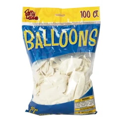 New Windy City Novelties White Latex 12" Balloons