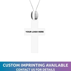Clearance Windy City Novelties White LED Cross Pendant Necklace