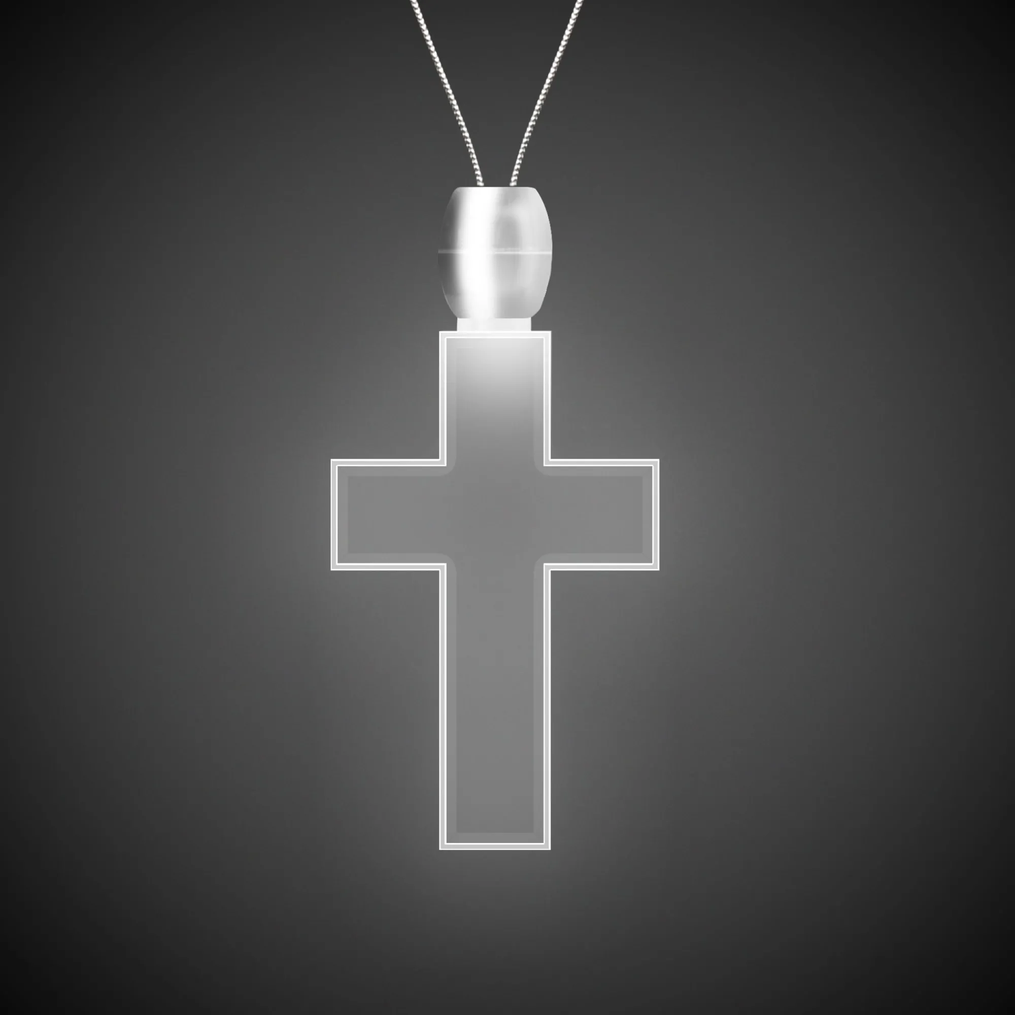 Clearance Windy City Novelties White LED Cross Pendant Necklace