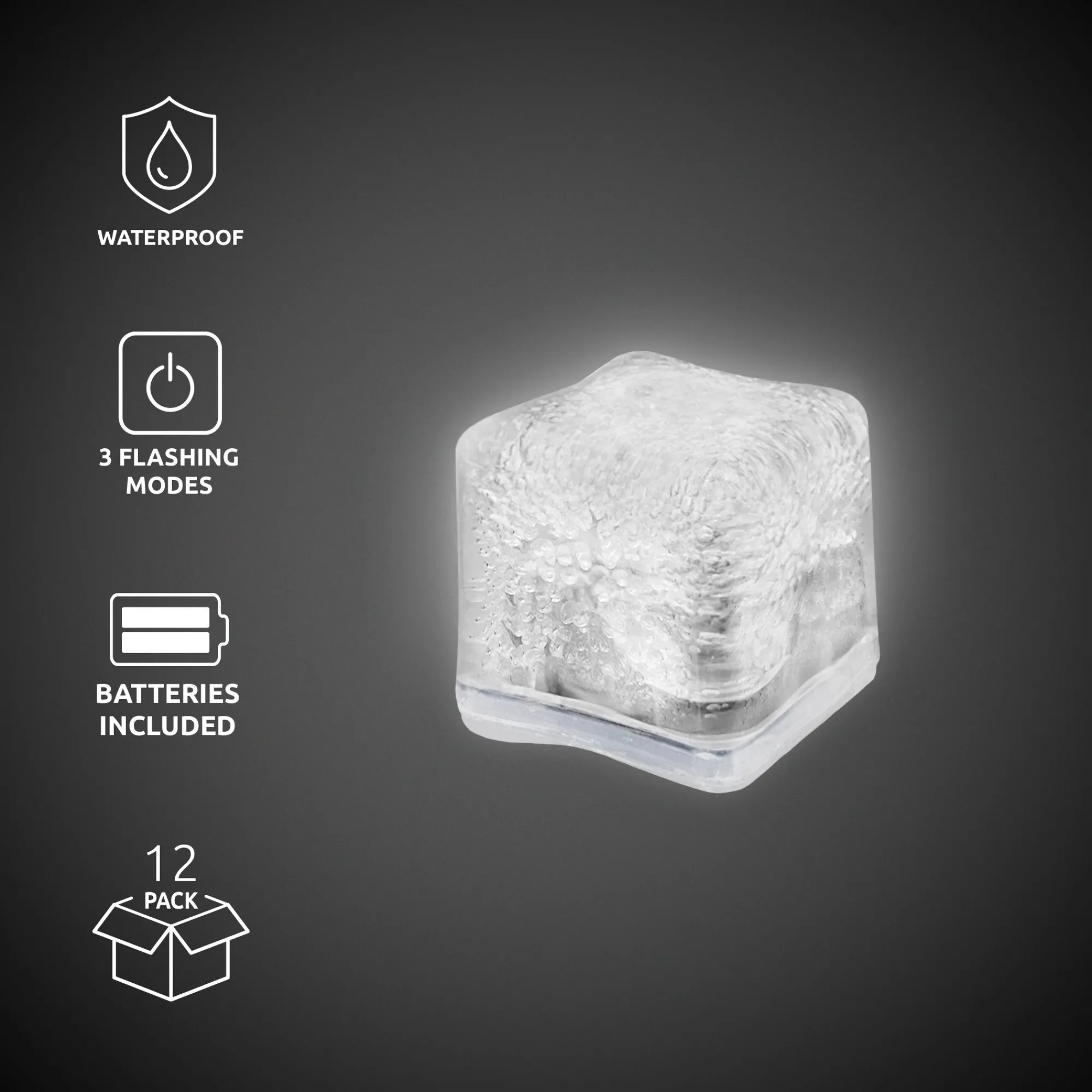 Windy City Novelties LED Ice Cubes White