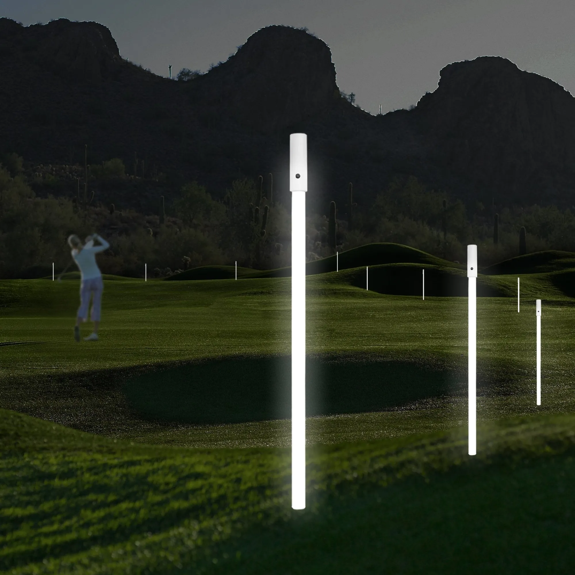 Windy City Novelties LED Reusable Yardage Marker White